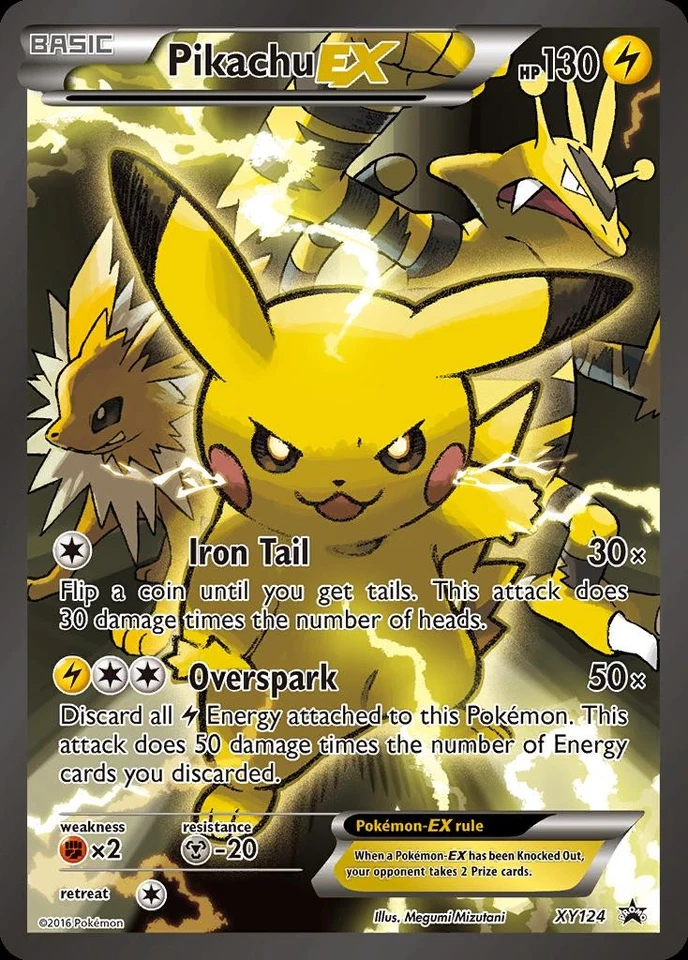 Pokemon Pikachu-EX (XY124/211) XY Black Star Promos NM HOLO - Image 1 of 1