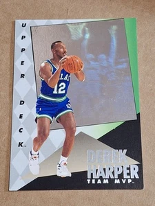 1992 DEREK HARPER MAZZO SUPERIORE SQUADRA MVP OLOGRAMMA NBA CARD #6 DALLAS MAVERICKS - Foto 1 di 2