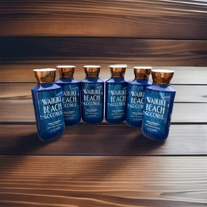 6x NEW Bath & Body Works WAIKIKI BEACH COCONUT Body Lotions 8 oz Not Sealed - Picture 1 of 6