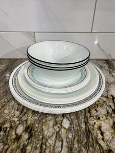 Corelle Paloma 15 pc Dinnerware Service for 4 Vitrelle Glass Missing 1 Bowl 🇺🇸 - Picture 1 of 24