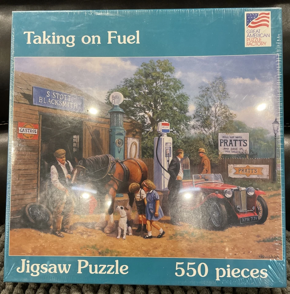 Kevin Walsh Taking On Fuel - 550 Piece Classic Car Jigsaw Puzzle 2005 NEW SEALED - Image 1 of 1