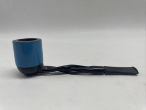Black Falcon Shillelagh Pipe w/ Blue Bowl - Picture 1 of 12