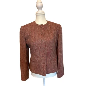 lombardi inc | Vintage Tweed Heathered Mauve Mohair Woolblend Blazer | 6 - Picture 1 of 11