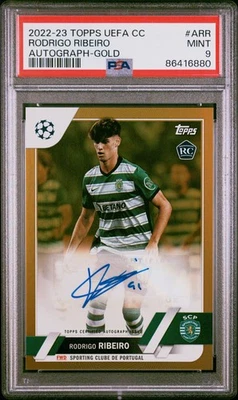 2022 Topps Uefa Club Comp Auto #ARR Rodrigo Ribeiro Gold /50 PSA 9 - Image 1 of 2