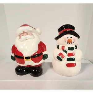 Salt & Pepper Shakers Santa and Snowman Mini Christmas Kitchen Decor (G1) - Picture 1 of 10