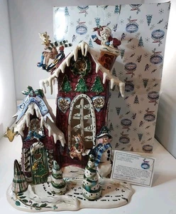 LARGE 16" BLUE SKY CLAYWORKS "SANTA'S COTTAGE" HEATHER GOLDMINC 5 PC. CL20025 - Picture 1 of 24