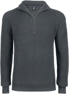 Brandit Strickpullover Herren Marine Troyer anthrazit Basics - Bild 1 von 2