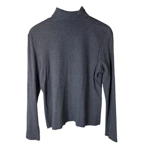 Y2K Capsule Classic Sweater Womens L Charcoal Gray Turtleneck Long Sleeve Top - Picture 1 of 9
