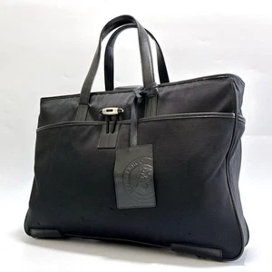 Montblanc Business Bag Briefcase Nylon Leather Black Authentic - Picture 1 of 24