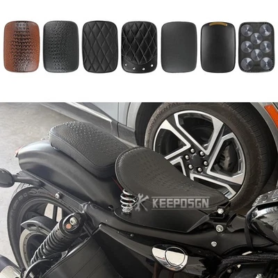 Cojín asiento pasajero trasero + 8 ventosas para Harley Sportster Roadster Foto 1 de 4