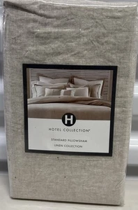 Almohada estándar prelavada natural de lino natural Hotel Collection 20X28 pulgadas - Imagen 1 de 2