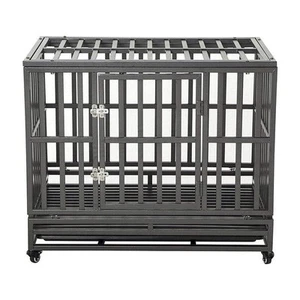 LUCKUP 38Inch Heavy Duty Dog Cage Metal Kennel and Crate for Large DogsEasy to A - Picture 1 of 6