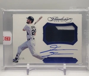 2017 Flawless David Dahl Sapphire Rookie Patch Auto /15 - Sealed Redemption - Picture 1 of 2
