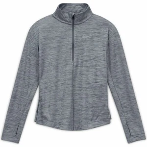 Nike Running Girls DRI-FIT Long Sleeve Half Zip Gray Top Size Med FREE SHIP $45 - Picture 1 of 9