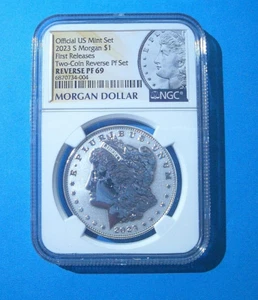 2023 NGC PF69 MORGAN REVERSE PROOF Silver Dollar FIRST RELEASES - Picture 1 of 2