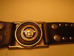 GIANNI VERSACE LIMITED EDI.GLADIATOR MEDUSA HEAD BELT CIRCA 1985 $825USD RETAIL  - Picture 1 of 12