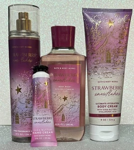 Bath & Body Works Strawberry Snowflakes Mist, Body Cream, Body Wash, Hand Cream - Picture 1 of 1