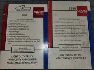 1989 GMC Truck Owners Manual Warranty and Maintenance Supplements Original - Bild 1 von 1