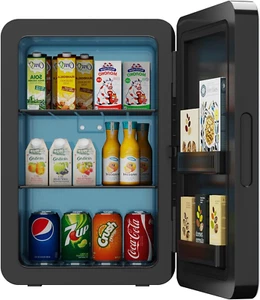 Mini Fridge 22L Portable Mini Refrigerator 12V Car Fridge Cooler, Black - Picture 1 of 12