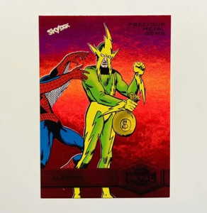2022 Marvel Metal Universe Spider-Man High Series PMG Red 13/100 Electro #125 - Picture 1 of 4
