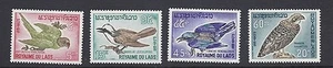 LAOS 1966 BIRDS OSPREY PARAKEET etc (Sc 122-5) VF MNH - Picture 1 of 1