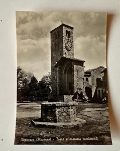 CARTOLINA PIACENZA VERNASCA TORRE E ORATORIO MEDIOEVALI IN B/N VIAGGIATA - Picture 1 of 2