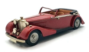 Kit Motore Scala 1/43 Kit Costruito MK01R - 1937 Bentley 4-1/4L DHC - Rosso Dk Metallizzato - Foto 1 di 5