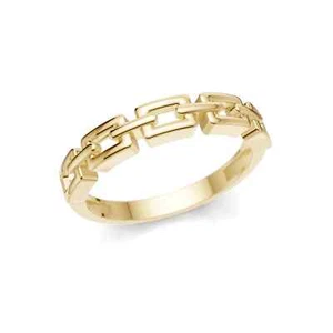 Elegante anillo de eslabones de cadena (oro amarillo, blanco, rosa) 8K/14K/18K ORO PAR - Imagen 1 de 18