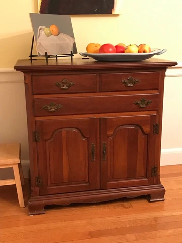 Solid Cherry Cabinet Traditional Style with Copper Dry Sink Cover