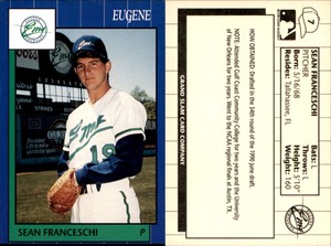 Sean Franceschi 1990 Grand Slam Eugene Emeralds #7 Card *AutographDen*