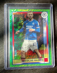 2022-23 Topps cromo merlín NICOLAS RASKIN verde brillante /350 Rangers FC - Imagen 1 de 2