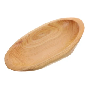 Solid Wood Fruit Plate Food Serving Tray Decorative Table Centerpiece - Picture 1 of 12