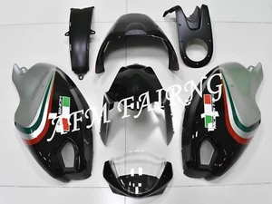 Black Silver ABS Injection Mold Bodywork Fairing for Ducati Monster 696 796 1100 - Picture 1 of 7