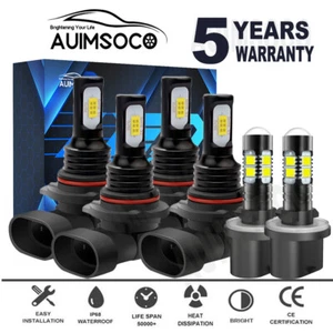 For GMC Sierra 2500 Cab Pickup 6.0L 1999-2002 LED Headlight Fog Light Bulbs Kit - Picture 1 of 17