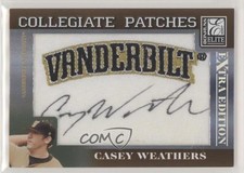 2007 Donruss Elite Extra Edition Collegiate /250 Casey Weathers Patch Auto
