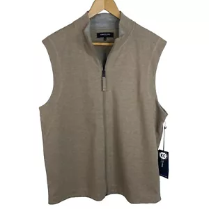NEW Kenneth Cole The Mobility Full-zip Vest Men's Large Brown Super Soft - Picture 1 of 9