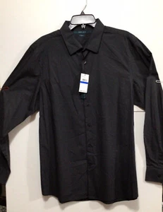 Perry Ellis Mens Dress Shirt Size XL Black Retail 69.50 - Picture 1 of 5
