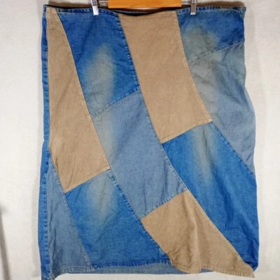 Falda Evans East Coast Denim Cordón Maxi Larga Talla 28 48 W 38 L Marrón Azul Retro  Foto 1 de 4