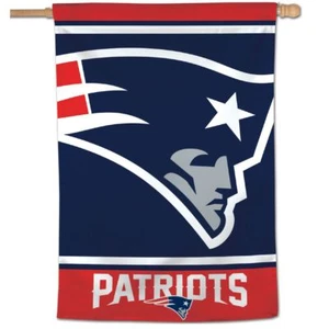 NEW ENGLAND PATRIOTS MEGA LOGO 28"X40" HOUSE FLAG BANNER WEATHER RESISTANT - Picture 1 of 1