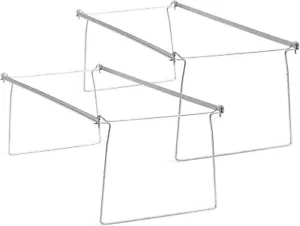 Office File Folder Frame Hanging Letter Size Holder Drawer Cabinet Rack 2 Pack - Picture 1 of 6
