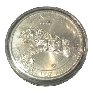 2016 CANADA Queen Elizabeth II COUGAR TIGER Silver 5 Dollar Coin .9999 - Picture 1 of 2