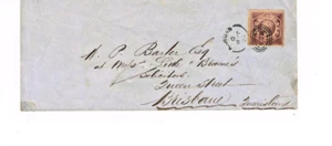 1866 6d Ship Letter Sydney to Brisbane Queensland. Commercial Legal mail - Picture 1 of 2