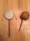Schütteltrommel Handtrommel Drehtrommel Rassel Holz Instrumente Musik