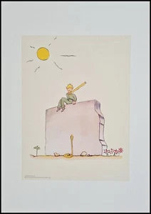 SAINT-EXUPERY * DER KLEINE PRINZ AUF DER MAUER*Lithographie + Zertifikat*limited - Bild 1 von 10