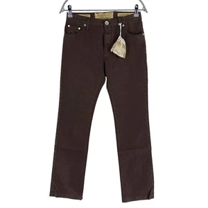 JACOB COHEN Women Dark Brown J710 Slightly Bootcut Jeans Trousers W29 L34 - Picture 1 of 14