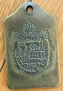 LLAVERO de colección Dartmouth College latón universidad hiedra llavero retro antiguo Hannover NH - Imagen 1 de 4