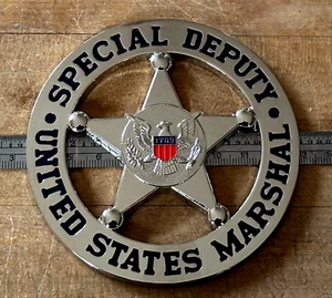 US Marshals Service - Giant Special Dep Paperweight Münze 3,75in Silber super selten - Bild 1 von 1