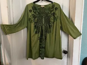 Women's Green Tunic - Picture 1 of 4