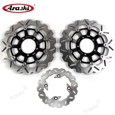 For Triumph Daytona 675 2006-2016 Arashi BLACK Front & Rear Brake Disc Rotor - Image 1 of 4