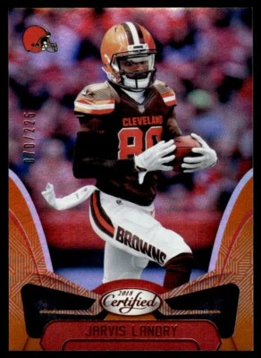 JARVIS LANDRY 2018 PANINI CERTIFIED MIRROR ORANGE 070/225 #17 - Image 1 of 2